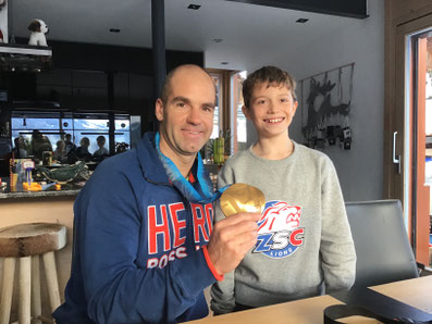 Didier Défago und Henri beim gemeinsamen Interview