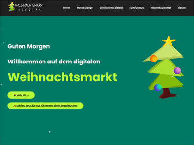 Online-Weihnachtsmarkt von Lino Bertschinger. Bild: www.weihnachtsmarkt-digital.ch