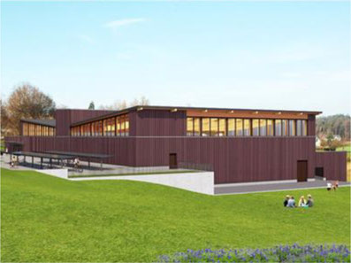 So soll die Dreifachhalle aussehen. Bild: Medienmitteilung Gemeinderat Gossau ZH