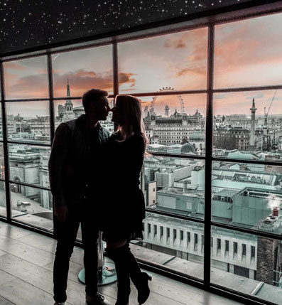 Zu sehen ist die Aussicht aus dem Penthouse im Radisson Blu Edwardian Hampshire in London