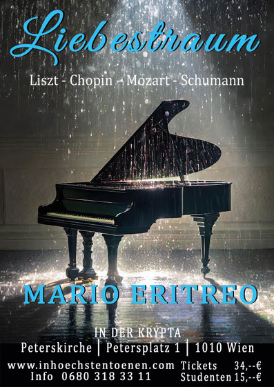 Liebestraum - Liszt-Chopin-Mozart-Schumann -  Klavierkonzert  in der KRYPTA