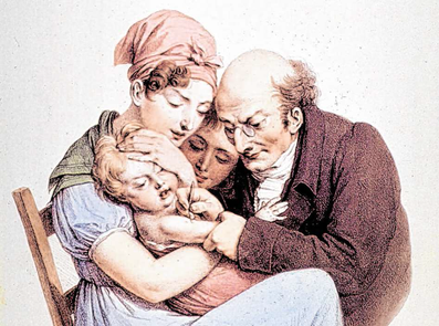 Grafik „La Vaccine“, 1837