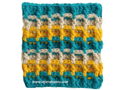 Punto waffle tejido a crochet (waffle crochet stitch)