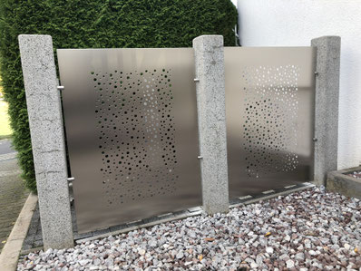 Mülltonnenverkleidung, Müllbox aus Lochblech, Mülltonneneinhausung