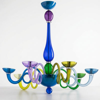 Lampadario di Murano Avem moderno multicolore