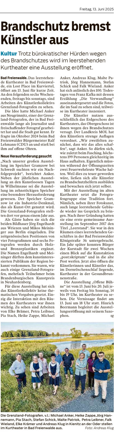 Märkische Oderzeitung, 13.06.2025