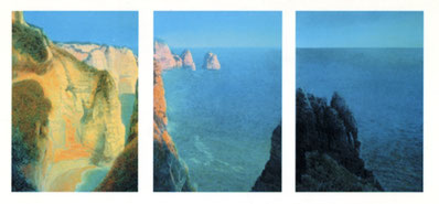 Algarve - Triptychon, 2001, Acryl/Öl auf Holz, 70x50cm/70x50cm/70x50cm