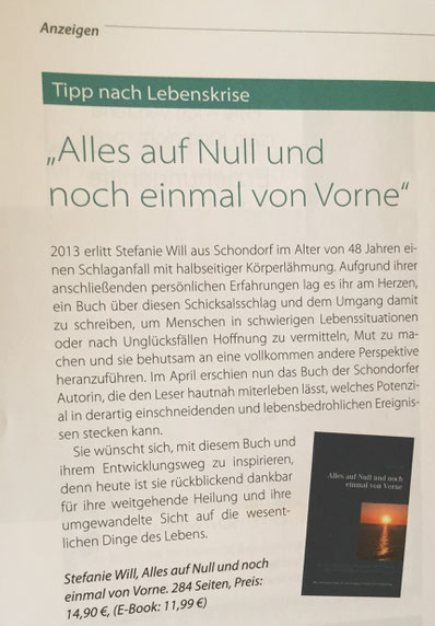 Stefanie Will Schlaganfall Ammersee Künstlerin Autorin Hoffnung Hingabe Buch Mut Lebenskunst Gesundheit Krankheit Heilung