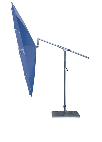 may ampelschirm dacapo mit kurbelbedienung sonnenschirm mit standrahmen blau