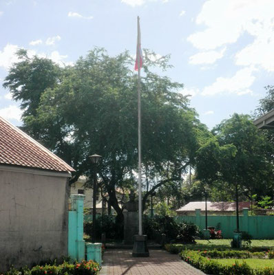 Bust of Magsaysay and Philippine Flag at the Ancestral House