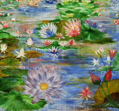 Waterlily pond_boazart_painting_illustration_boaz george_artsvilla