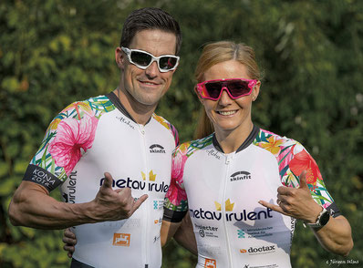 Leila Künzel und Alexander Martin, Triathlonsportler mit metavirulent