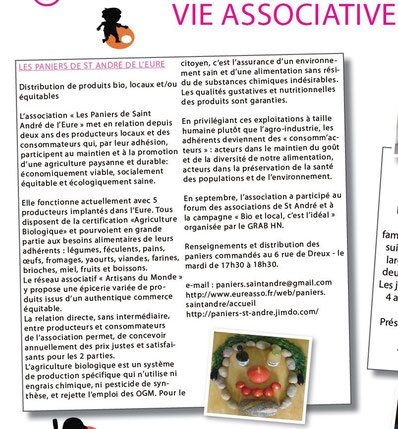 Bulletin municipal de St André de l'Eure, édition décembre 2013. Cliquez pour agrandir