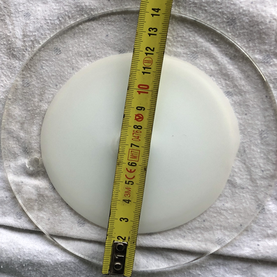 Disci di ricambio in vetro di Murano trasparenti e bianco satinato lavorato a mano per lampada di design heritage