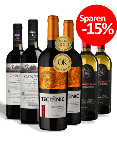 6-er Weinpaket bis 75 Euro |  Geschnek-Tipp für Weinkenner, Gourmets und für Sie persönlich!