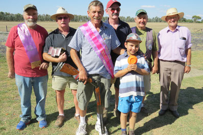 L to R: Warren Fish, Ian Auranaune, Mike Corbett with Lachy McDonald, Peter Finn, David Jackel, Max Gribben.