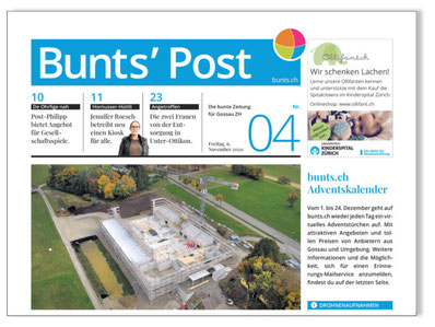 Die 4. Ausgabe der Bunts' Post ist am 6.11.2020 erschienen.