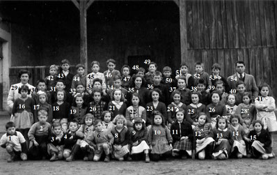 Charras 16 - Charras d'hier et d'aujourd'hui - photo de classe année 1951 (petits et grands)