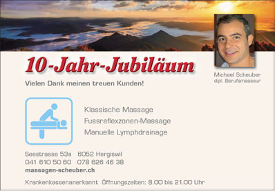 Massage in Hergiswil Michael Scheuber Massagen-Scheuber