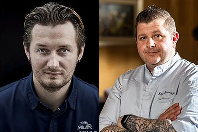 Stefan Howells und Kay Baumgardt bei On the edge - Dessert Dining im Mamesa Restaurant in Mals