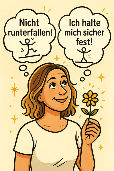 Comic zeigt positives Denken