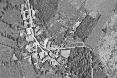 Vue  aérienne de Saint-Amand-Magnazeix en 1950 - Photo IGN