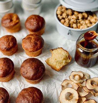 Babas, Salted Caramel, Hefeküchlein , Hefeteig, Hefekuchen, 