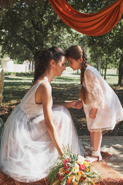 Robe de petite fille mariage, robe de cortège mariage, robe demoiselle d'honneur petite fille