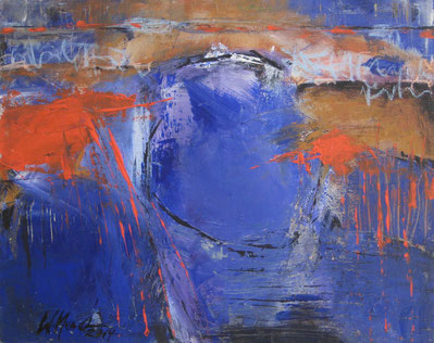 "Tiefgang" - Acryl auf Leinwand (50 x 40x 1,8 cm)
