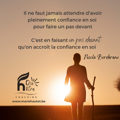 comment augmenter sa confiance en soi, citation de Nicole Bordeleau