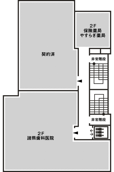 浜町くまビル2F フロアマップ 諸熊歯科医院