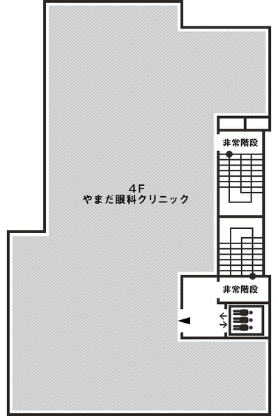 浜町くまビル4F フロアマップ　やまだ眼科クリニック