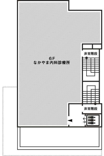 浜町くまビル1F フロアマップ なかやま内科診療所