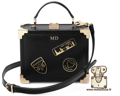Mini trunk clutch - Le coffre Aspinal of London noir sac a main