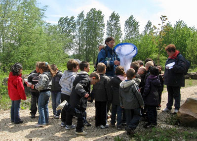 Animation scolaire sur la réserve écologique de l'Ois'Eau (Pont-Sainte-Maxence) par l'Entente.