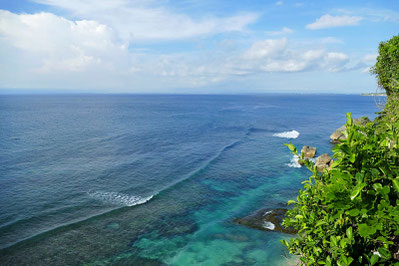 Blue Point Beach Aussicht über Uluwatu.