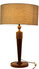 Early 1950's Desk Table Lamp MAHOGANY Art Deco French Mid Century Modernist Oak