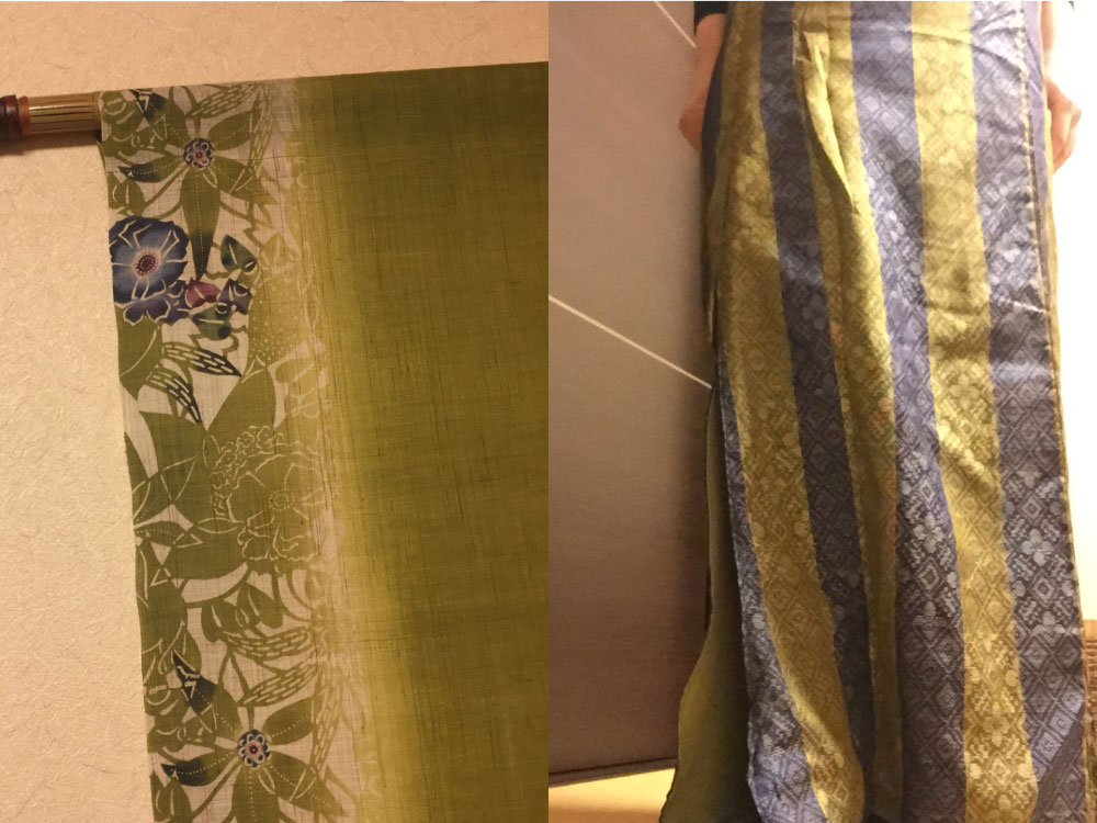 型紙なしの大島紬リメイクのスカート、作ってみました☆ - 柴田民緒 