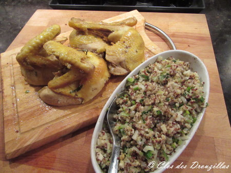 Poulet Fermier Roti Basilic Et Citron Vert Farci Au Riz Des Incas Clos