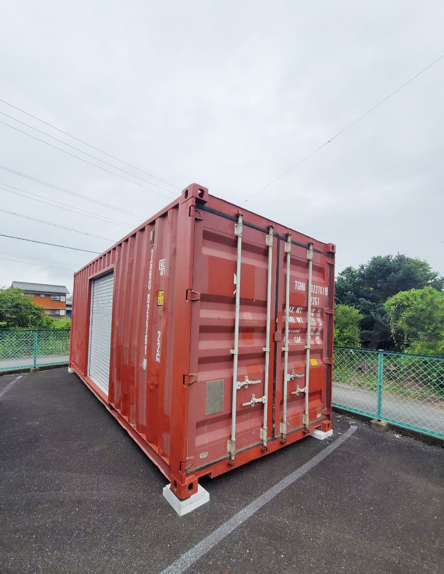 岐阜県海津郡 中古コンテナ20ftシャッター付設置 - 岐阜大垣