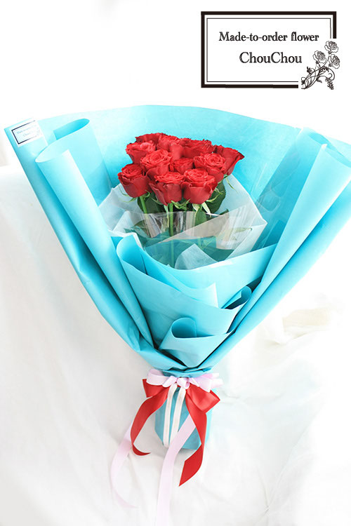 ★風船を持ったスーちゃんと薔薇の花束。持ったビリーくん★ハンドメイド プロポーズに贈る100本のバラ🥭輝くマンゴーリーバのバラ花束