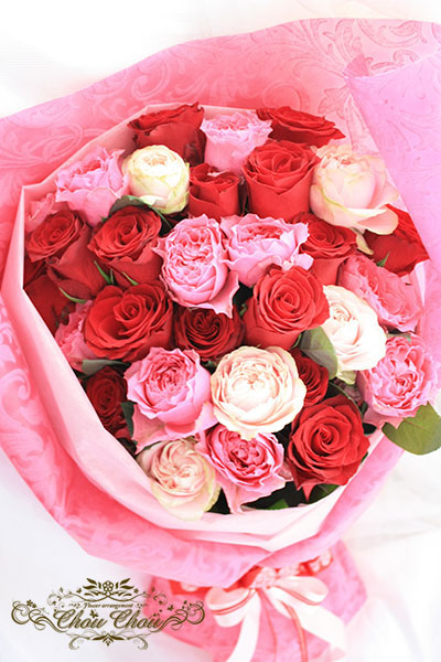 サプライズプレゼント 薔薇の花束 order no 180908 - オーダーフラワー