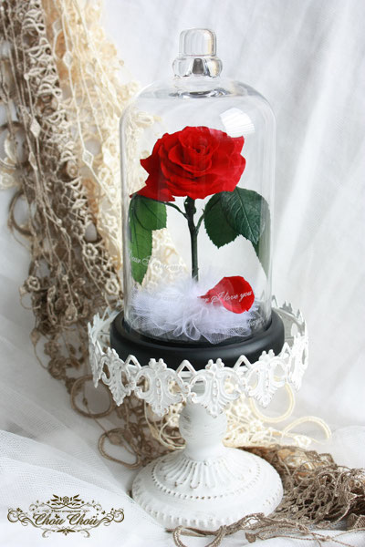 ディズニープロポーズの美女と野獣の1輪の薔薇 ガラスドームアレンジ ディズニーランドホテル様へ フラワーアレンジメント Chouchou シュシュ プロポーズ オーダーメイド フラワー ディズニープロポーズの美女と野獣の1輪の薔薇 ガラスドームアレンジ ディズニーランドホテル様へ フラワーアレンジメント Chouchou シュシュ プロポーズ オーダーメイド フラワー