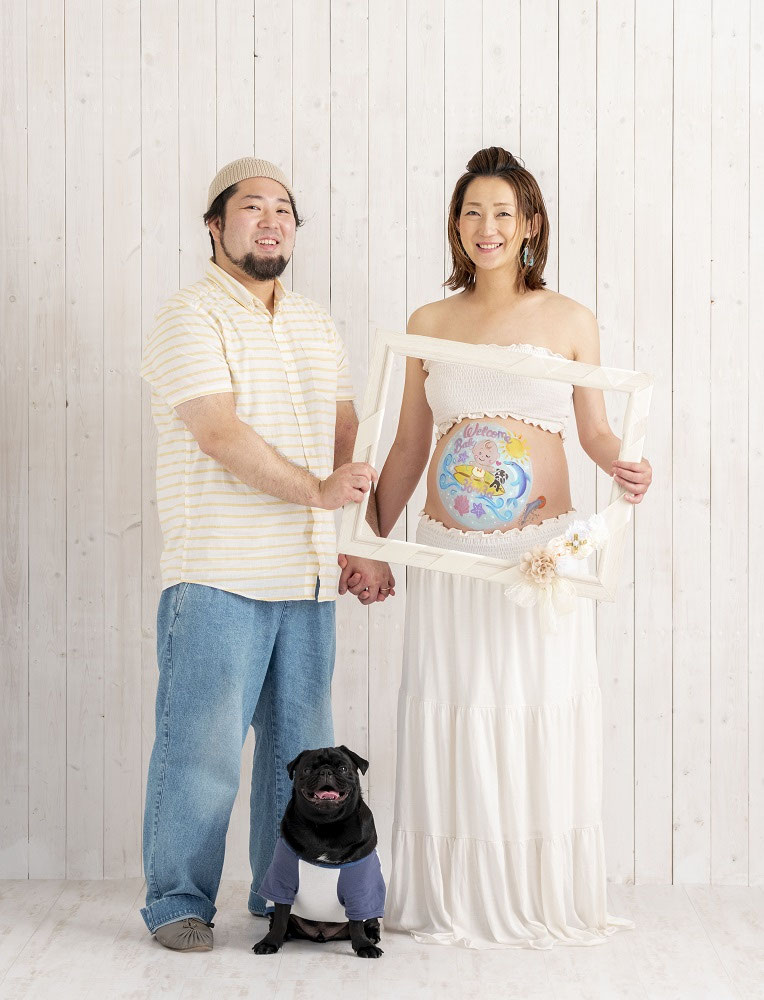 わんちゃんと一緒にマタニティフォト スタジオ夢物語 札幌