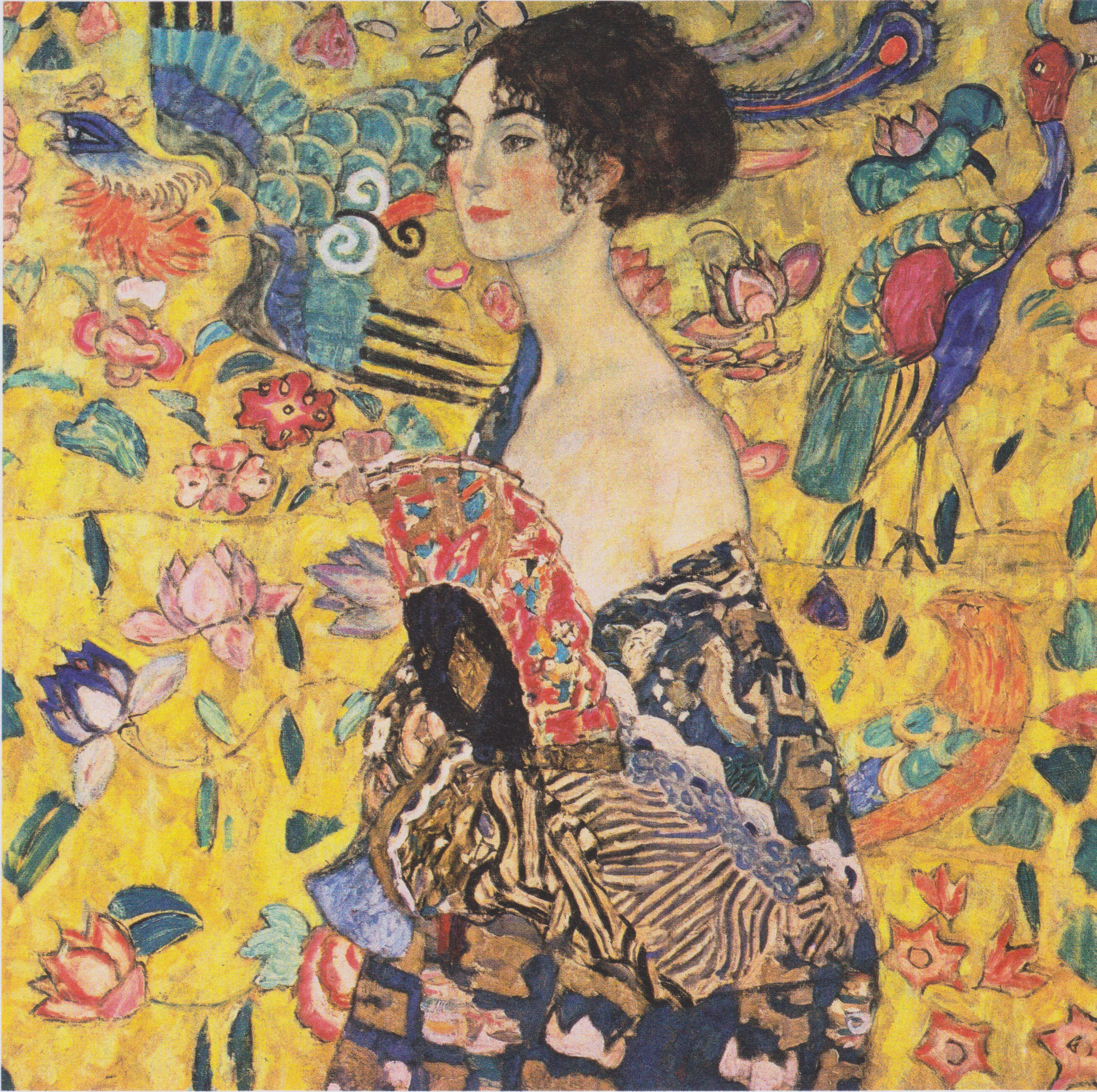 【冬バーゲン★】 作品解説】グスタフ・クリムト「扇を持つ女性」 - Artpedia 絵画