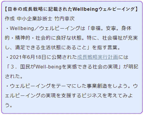 日本の成長戦略に記載されたwellbeingウェルビーイング 中小企業講演 竹内幸次 中小企業診断士 中小企業seo講演 日本の成長戦略に記載されたwellbeingウェルビーイング 中小企業講演 竹内幸次 中小企業診断士 中小企業seo講演