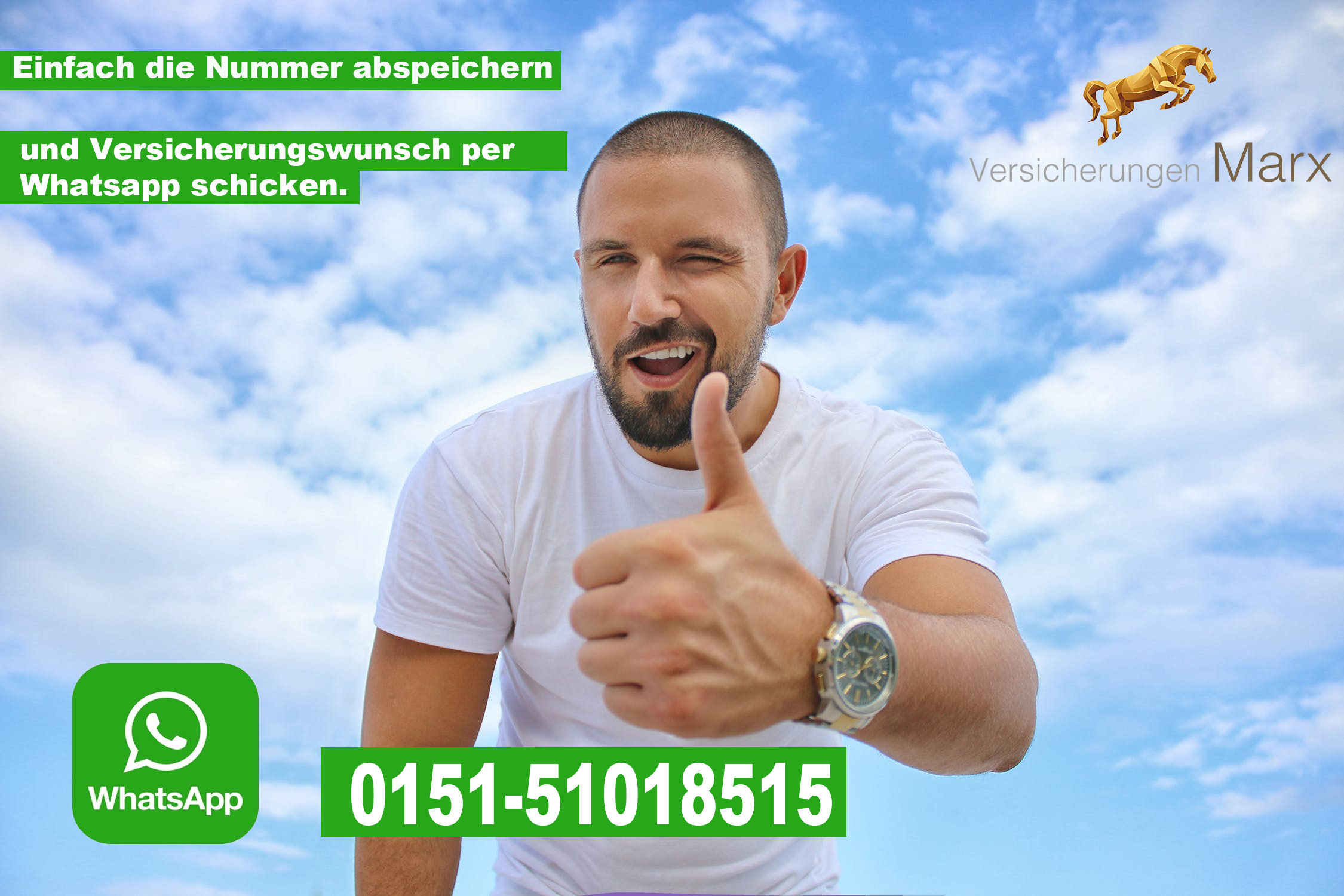 Versicherung per WhatsApp bei Versicherungen Marx, der Nr.1 in der