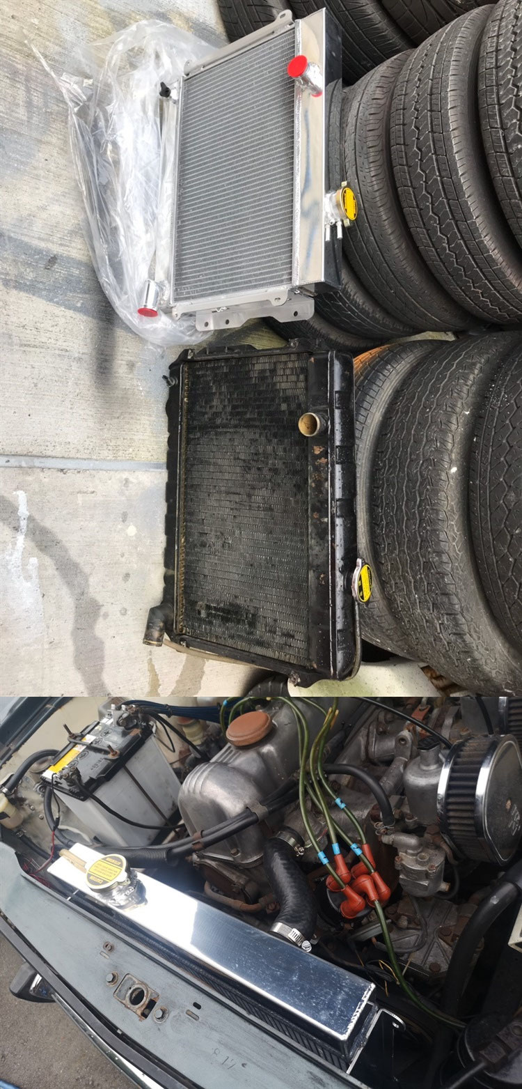 510 ラジエター交換 絶版旧車 オートショップcat ホームページ