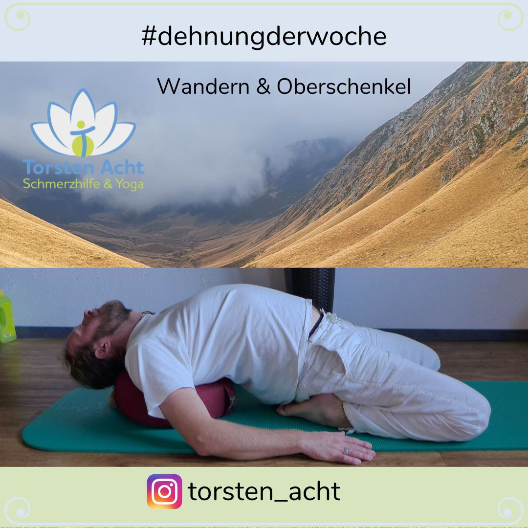 Dehnung bei Arthrose im Knie, Schmerzen nach z.B. langer Wanderung