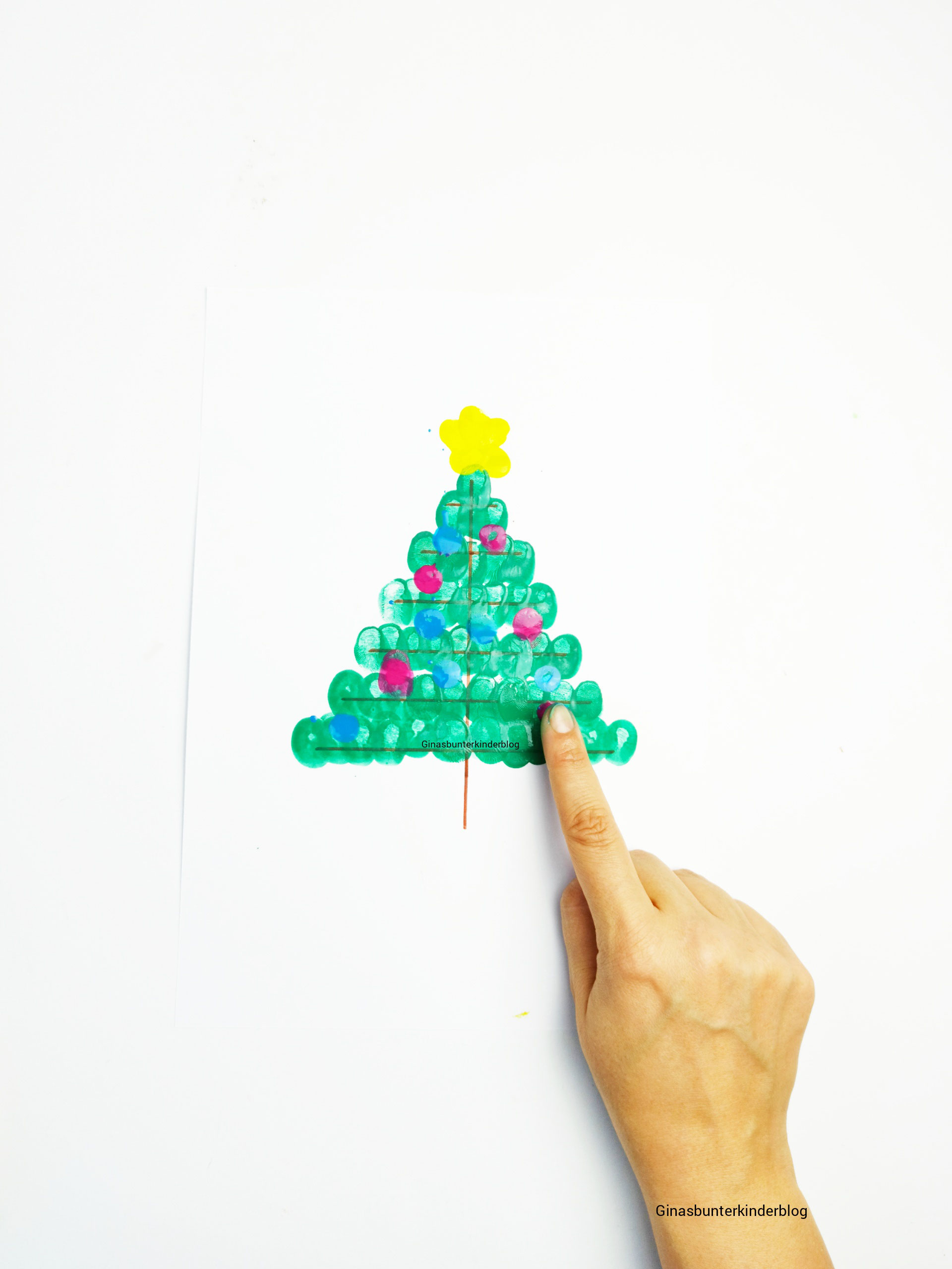 Weihnachtsbaum Mit Fingern Stempeln Vorlage Ginas Bunter Kinderblog Der Familien Und Diy Blog Gegen Langeweile